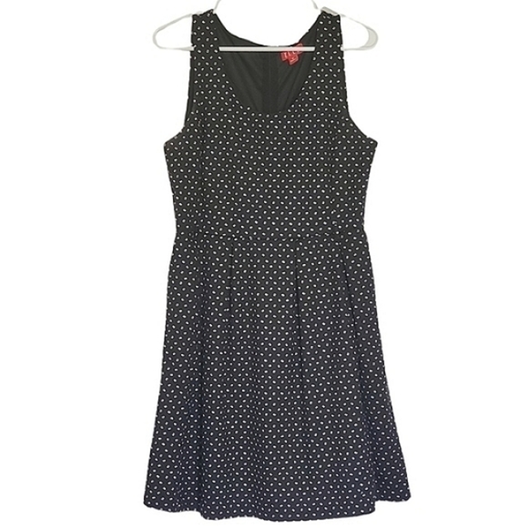 7131 * Elle Polka Dot Midi Dress Black White Size 12 - Picture 1 of 10